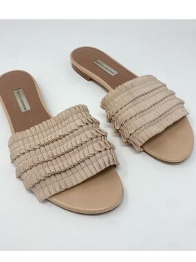 Tabitha Simmons Sprinkles Pleated Slide Sandals